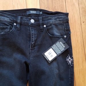 NWT Hudson Nico Black  skinny embellished jeans